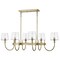 Nuvo Brookside 6-Light Island Pendant Vintage Brass Clear Glass 60/7887 - alternate 7